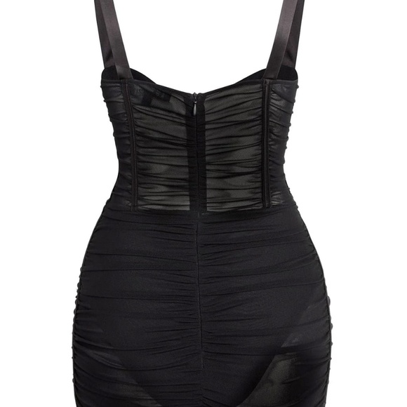 Black Mesh Bustier Dress (small) - Picture 4 of 5